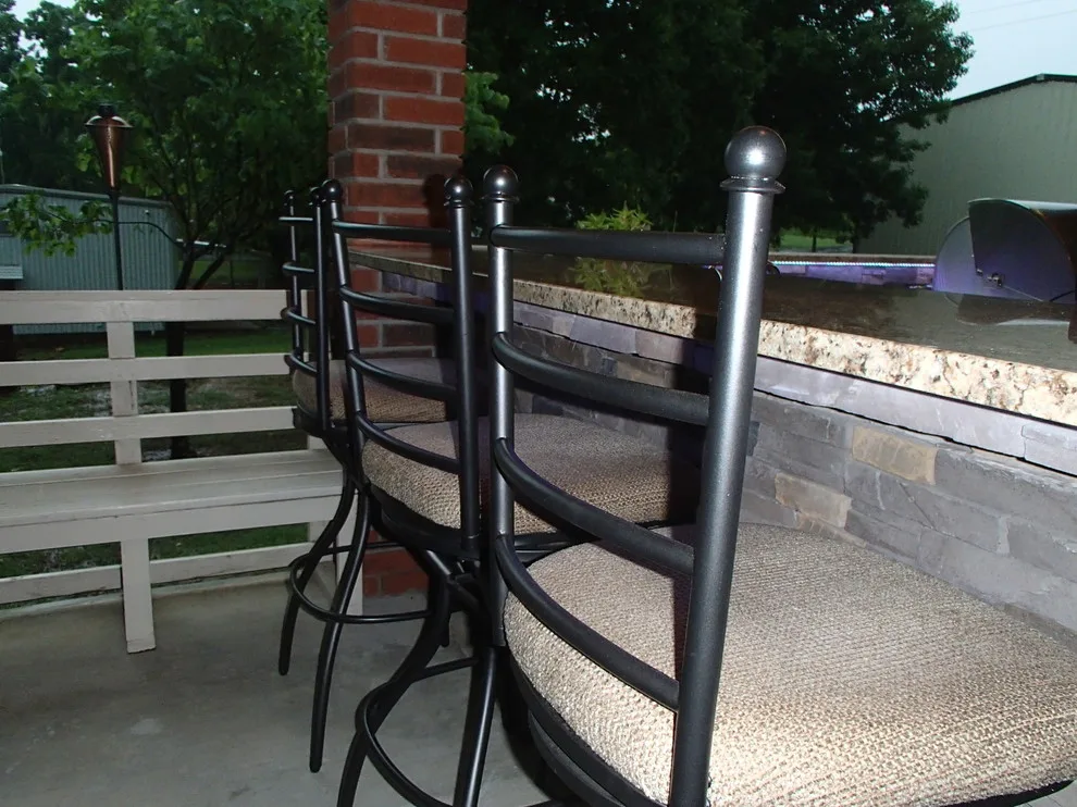 L-Shaped Outdoor Kitchen Featuring Distinctive Lighting by Big Ridge Outdoor Kitchens, LLC - Photo 18