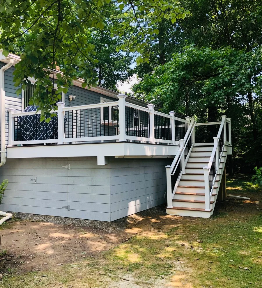 Lawrenceville Trex Transcend Deck with Secure Underneath Storage by DTR Construction Service - Photo 5