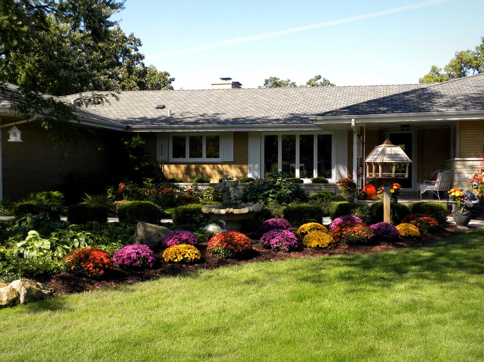 Palos Park, Chicago Travertine Entryway & Custom Landscape! by Smalls Landscaping - Photo 9