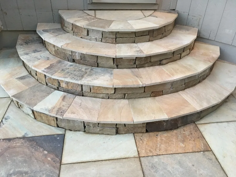 Missouri Patios with Fire Pit, Integrated Steps, and Outdoor Lighting by Kansas City Hardscapes - Photo 11