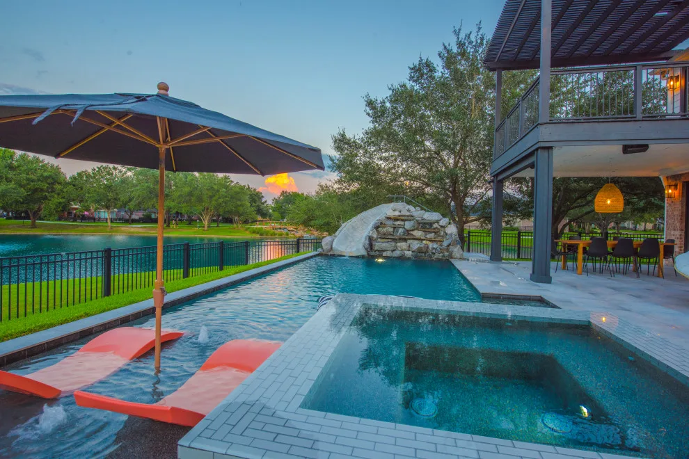 Contemporary Pool Renovation for Backyards by Allied Outdoor Solutions - Photo 7