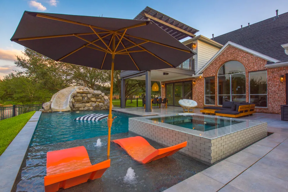 Contemporary Pool Renovation for Backyards by Allied Outdoor Solutions - Photo 8