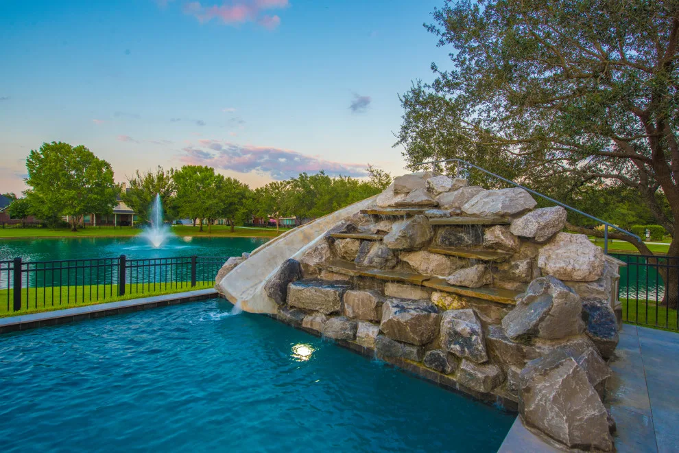 Contemporary Pool Renovation for Backyards by Allied Outdoor Solutions - Photo 6