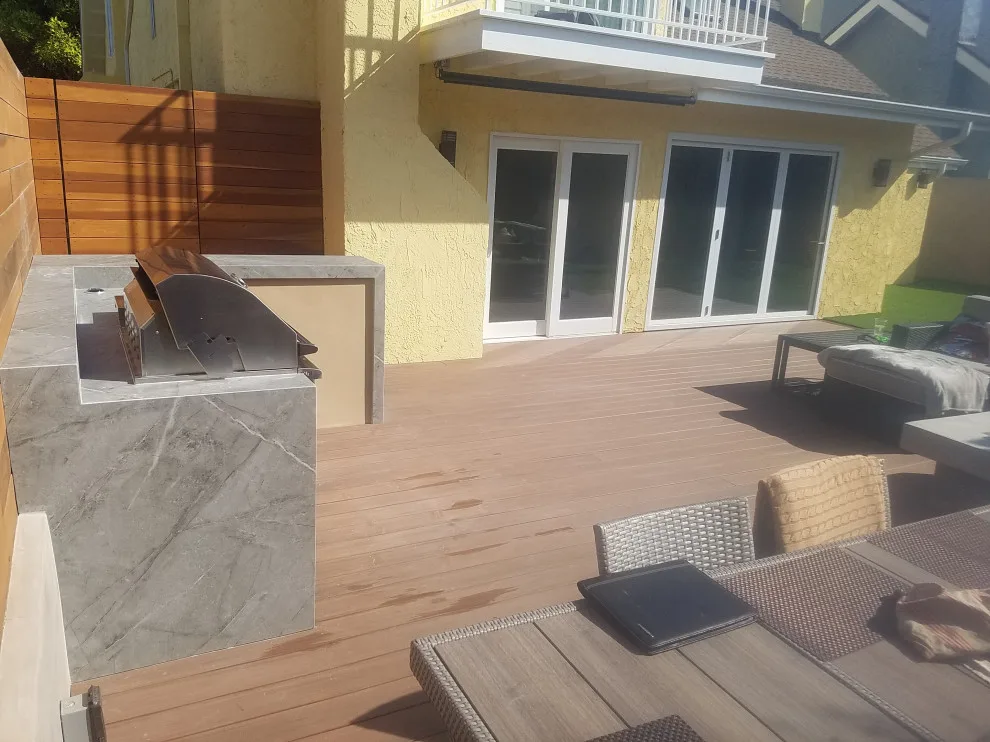Contemporary L-shaped alfresco kitchen by L.A. Custom Grill Islands - Photo 2