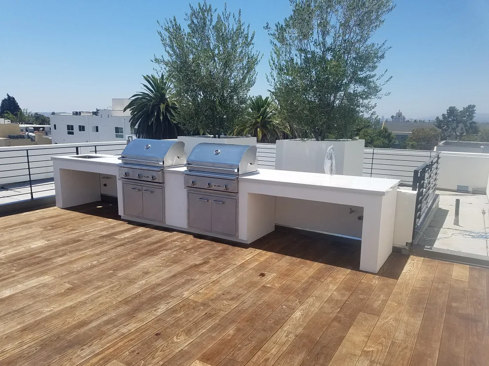 contemporary outdoor cooking area by L.A. Custom Grill Islands - Photo 3