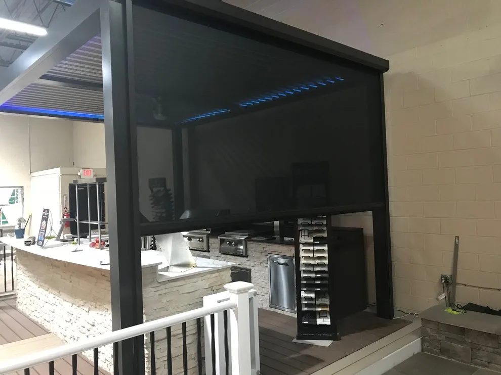 Motorized Privacy Panels for Surface Mounting by Tri-State Retractable Screens - Photo 10