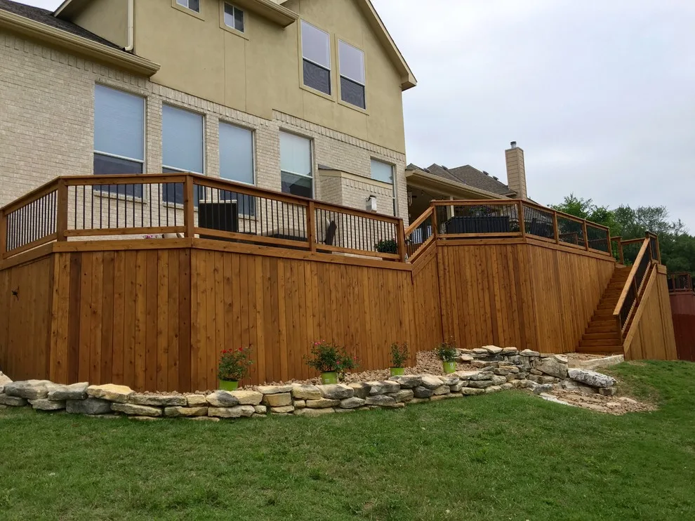 Tiered Cedar Deck with Hidden Storage by Diamond Decks - Photo 6