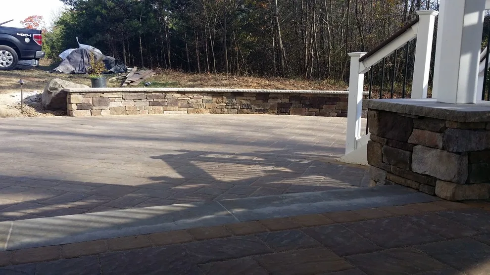 Tiered patio adjacent to Fiberon ipe deck by Coastal Outdoor Spaces - Photo 15