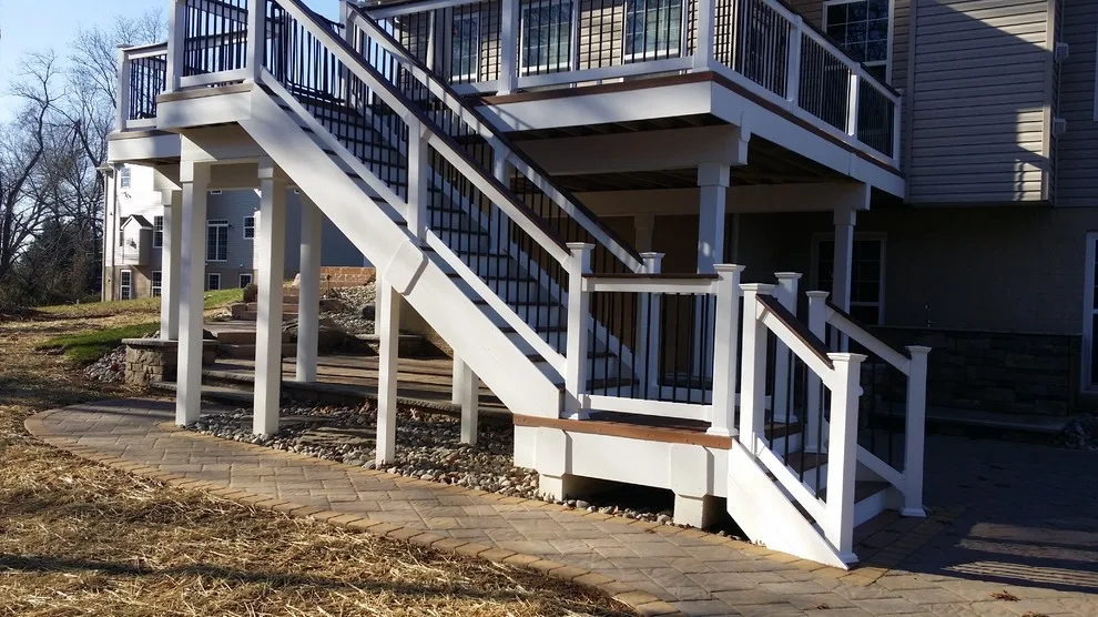 Tiered patio adjacent to Fiberon ipe deck by Coastal Outdoor Spaces - Photo 4