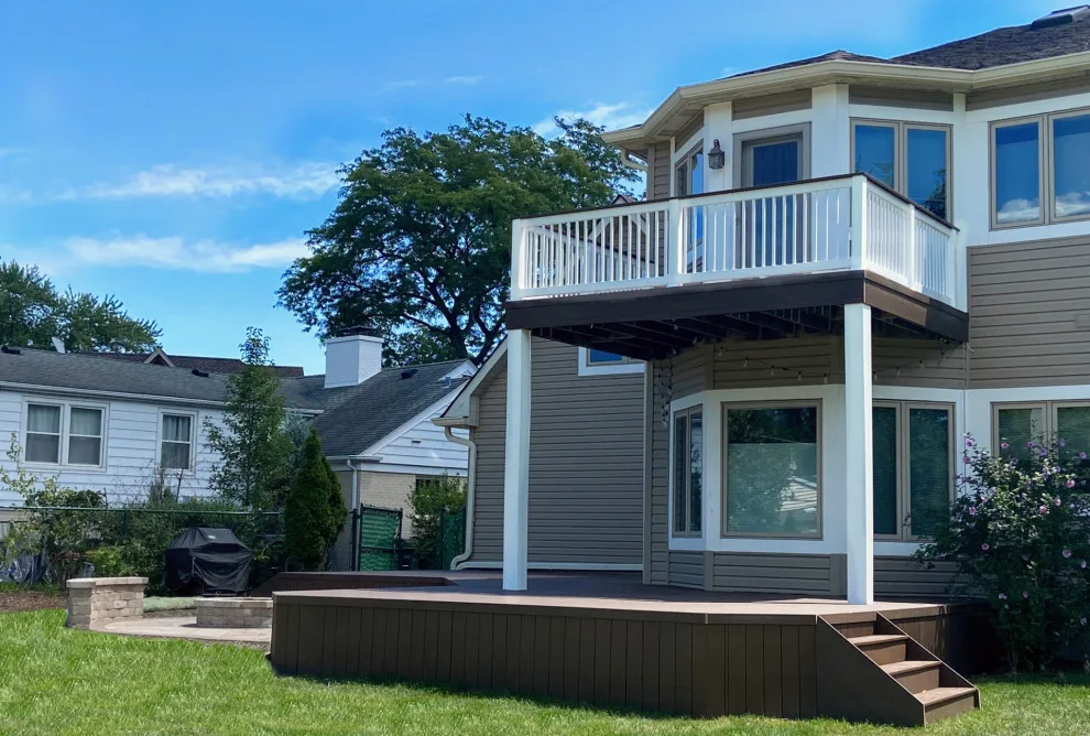 Glenview, IL Multi-tiered Timbertech Deck and Patio by Archadeck Of Chicagoland - Photo 2