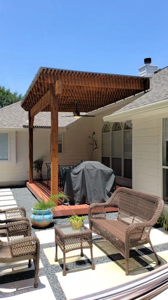 Cedar Pergola Extension in Northeast Austin by Archadeck Of Austin - Photo 3