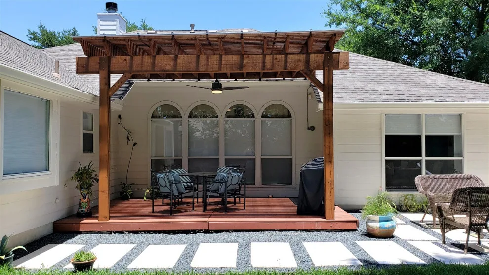 Cedar Pergola Extension in Northeast Austin by Archadeck Of Austin - Photo 2