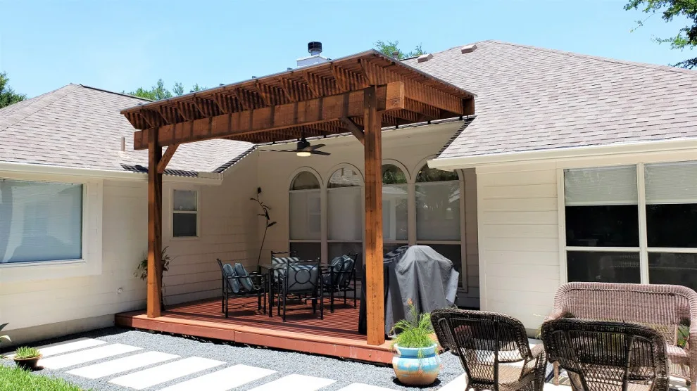 Cedar Pergola Extension in Northeast Austin by Archadeck Of Austin - Photo 6