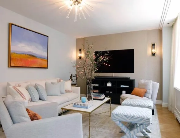 Transitional Living Room in the Upper East Side by DLT Interiors-Debbie Travin - Photo 8