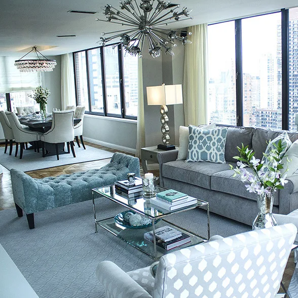Transitional Living Room in the Upper East Side by DLT Interiors-Debbie Travin - Photo 3