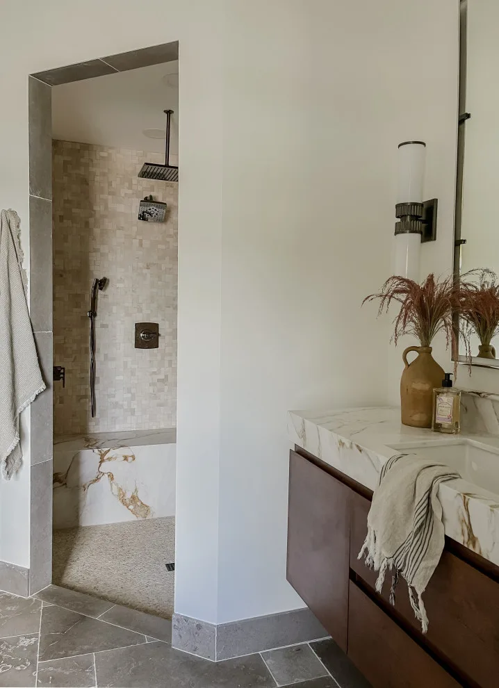 Tranquil Bathroom Renovation by South Trace Interiors - Photo 6