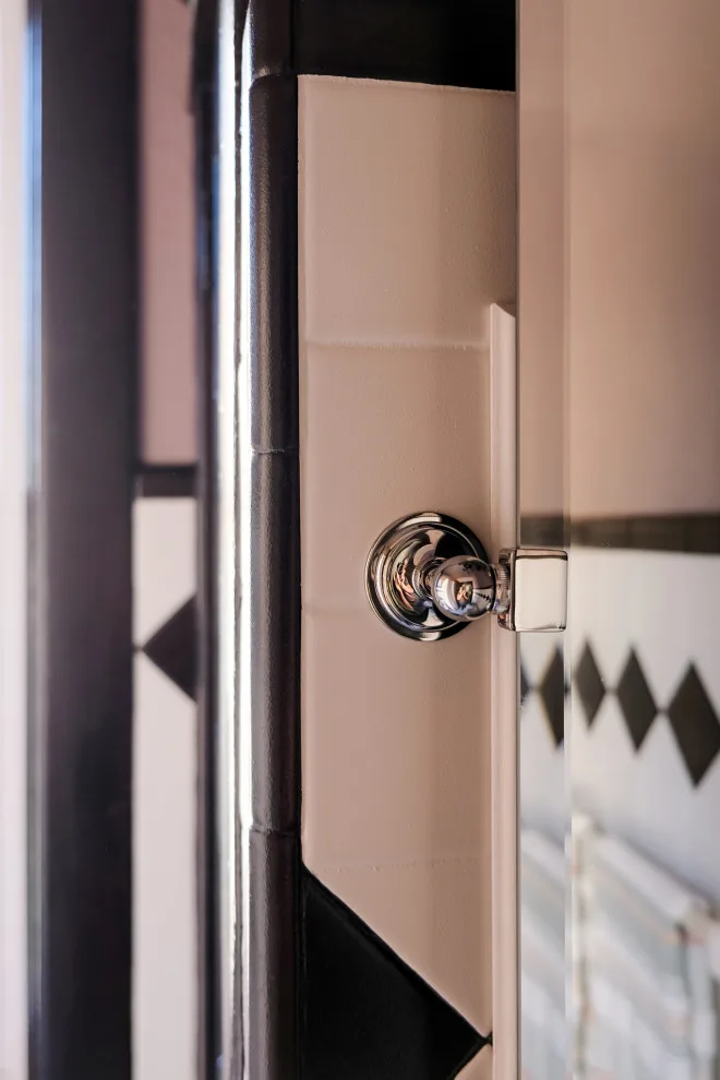 Retro Elegant Guest Bathroom by Rockledge Design + Architecture - Photo 7