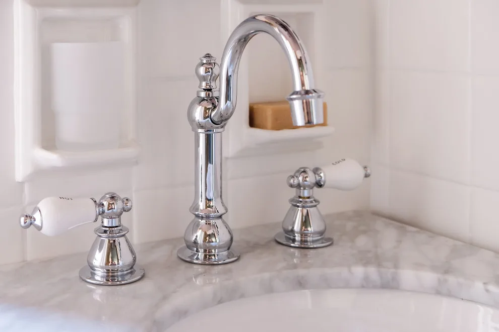 Retro Elegant Guest Bathroom by Rockledge Design + Architecture - Photo 20