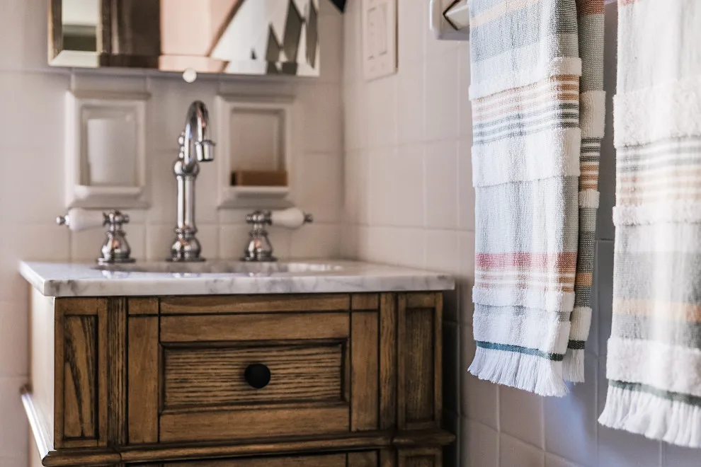 Retro Elegant Guest Bathroom by Rockledge Design + Architecture - Photo 19