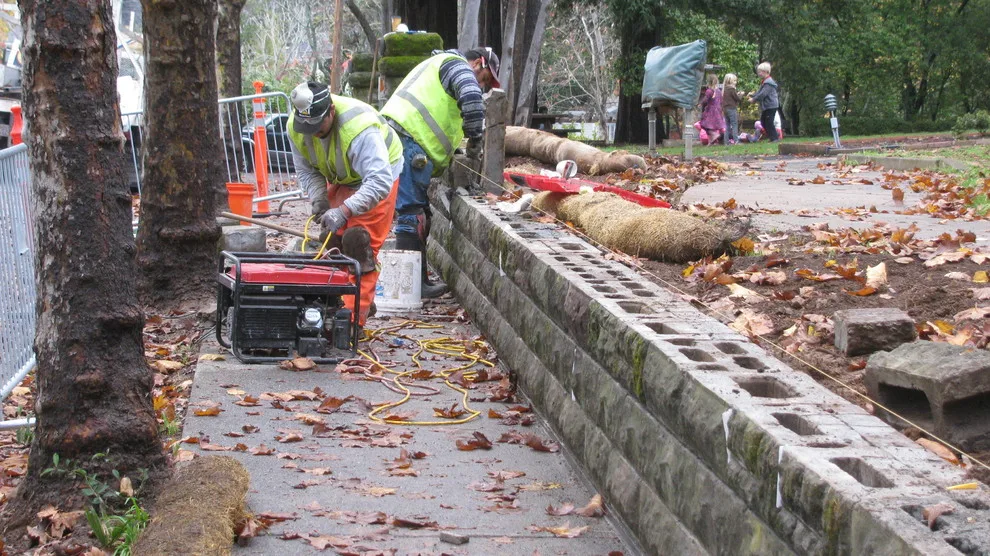 Robson-Harrington House retaining wall restoration by Van Midde Concrete - Photo 5