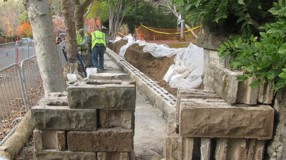 Robson-Harrington House retaining wall restoration by Van Midde Concrete - Photo 3