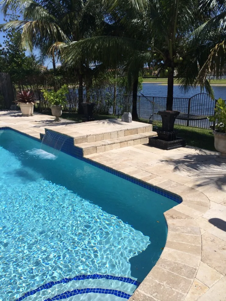 Outdoor Stone Project for Backyard and Pool Area by Cricket Pavers Of Miami - Photo 3