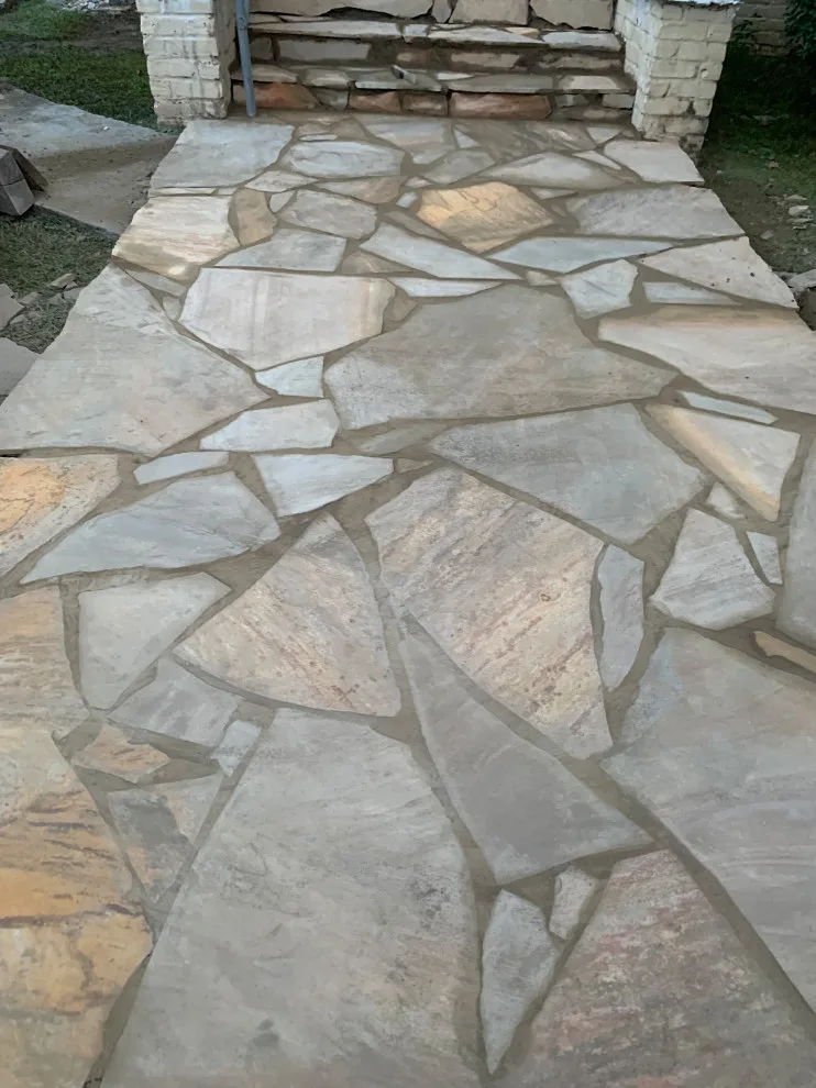 Flagstone Pathway and Step Installation by Gonzalez Construction Co - Photo 4