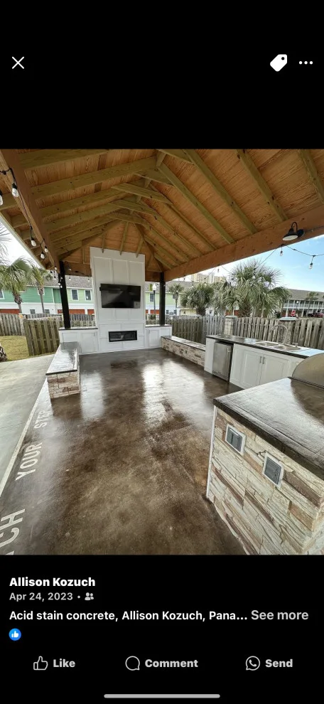 Metallic Concrete Flooring Reflector Enhancer with Acid Stain by Decorative Concrete Designer LLC - Photo 4