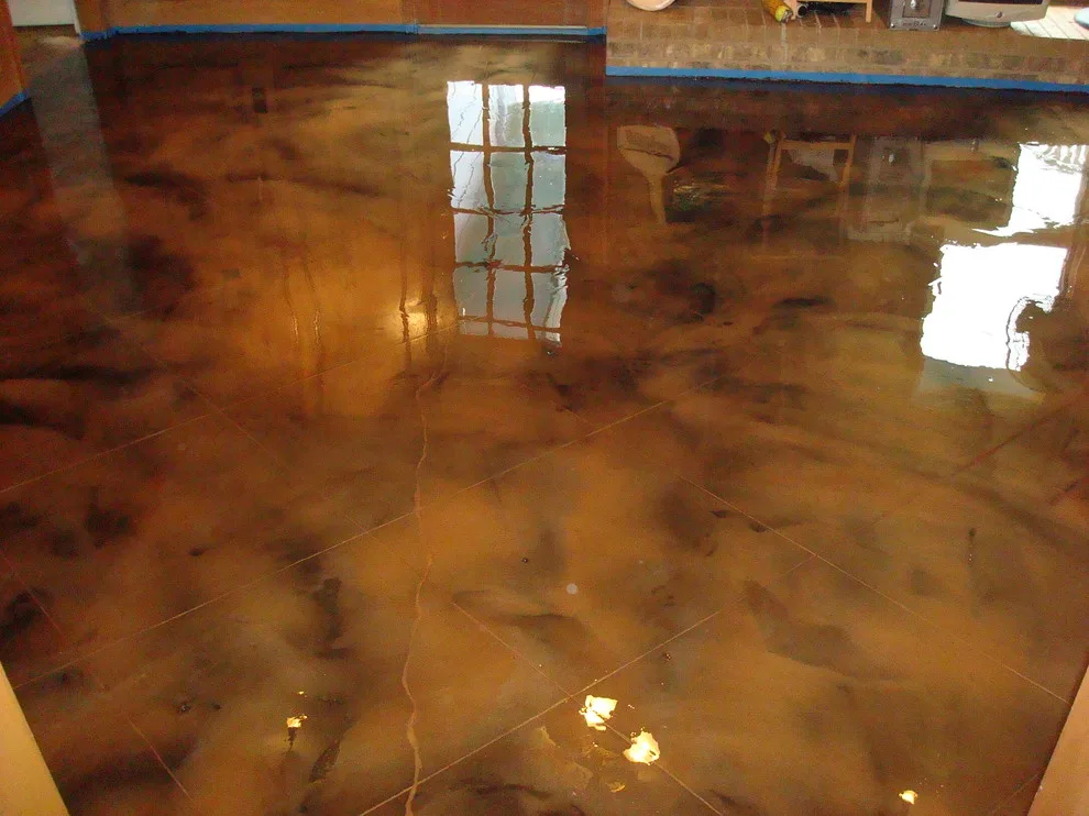 Epoxy Metallic Flooring for Living Room by Versatile Coatings LLC - Photo 3