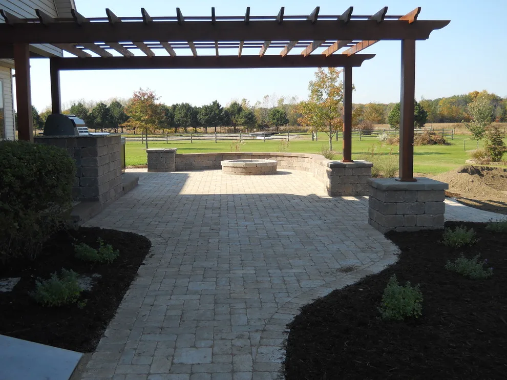 Patio Cooking Area with Shade Structure by Twin Oaks Landscape, Inc. - Photo 3
