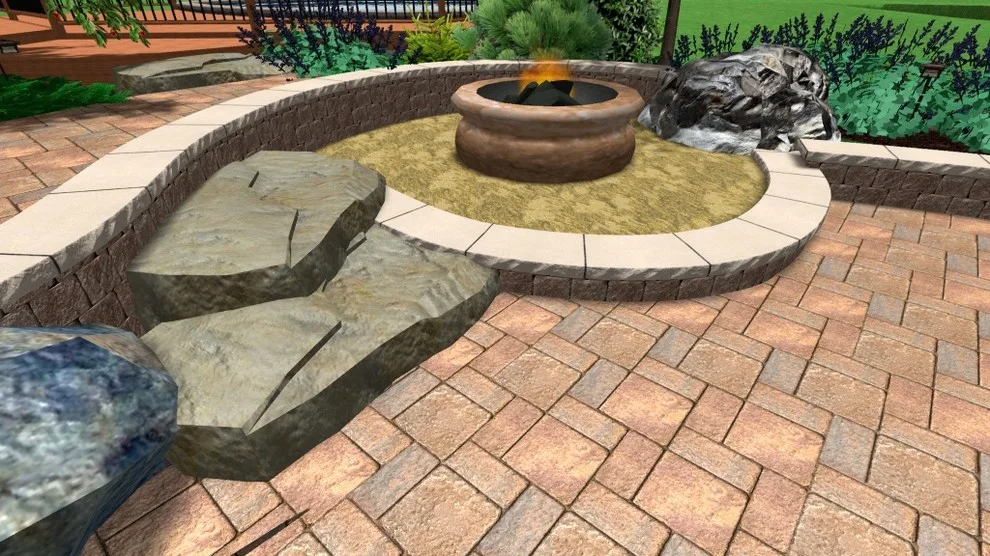 Al fresco living area by Twin Oaks Landscape, Inc. - Photo 5