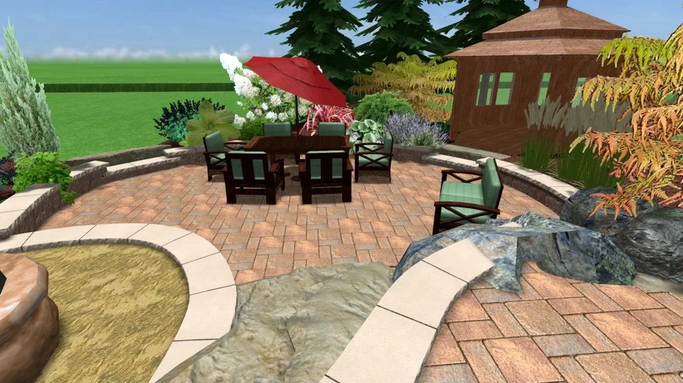 Al fresco living area by Twin Oaks Landscape, Inc. - Photo 12