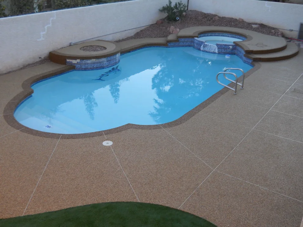 Swimming Area Patio by Pebble Stone Coatings - Photo 4