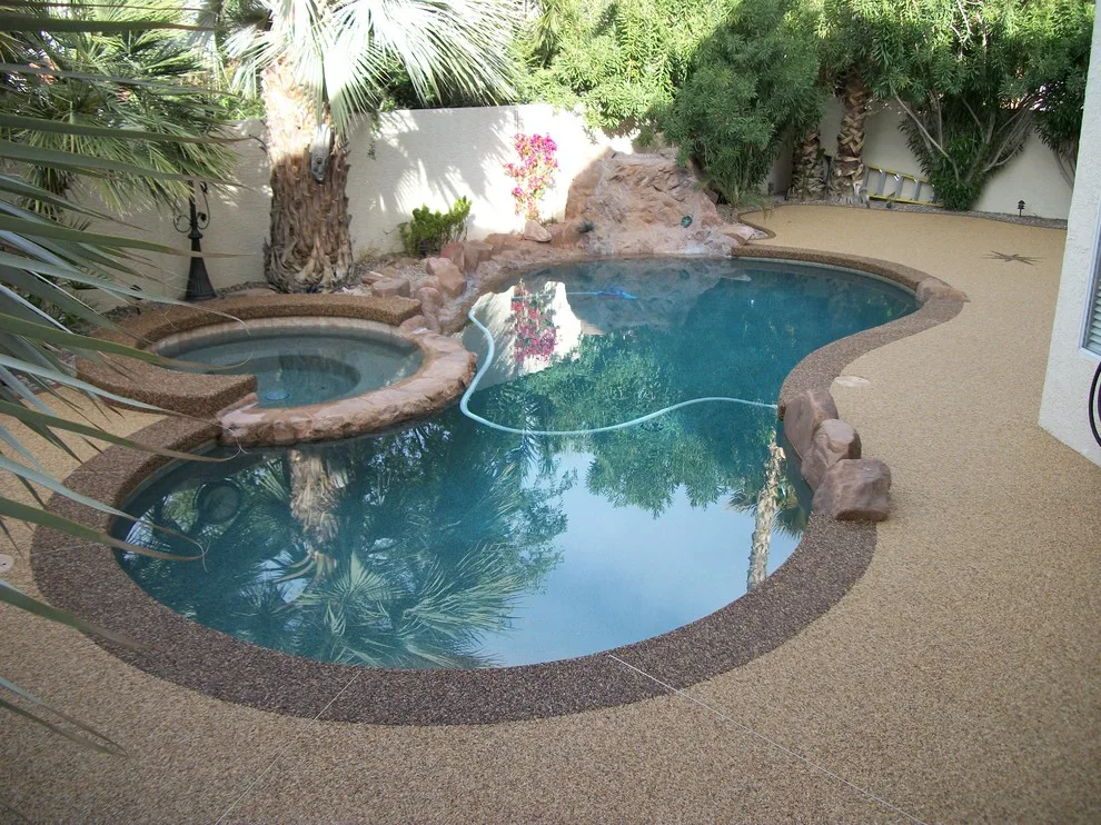 Swimming Area Patio by Pebble Stone Coatings - Photo 5
