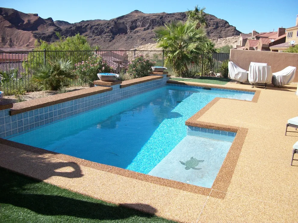 Swimming Area Patio by Pebble Stone Coatings - Photo 3