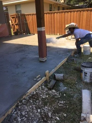 Stamped patio extension for the backyard by Medina Decorative Concrete LLC - Photo 9