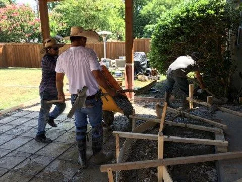 Stamped patio extension for the backyard by Medina Decorative Concrete LLC - Photo 8