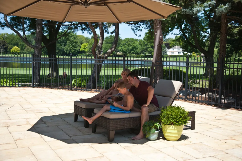 Yorkstone Swimming Pool Deck by Strictly Stone, Inc. - Live Outdoors - Photo 6