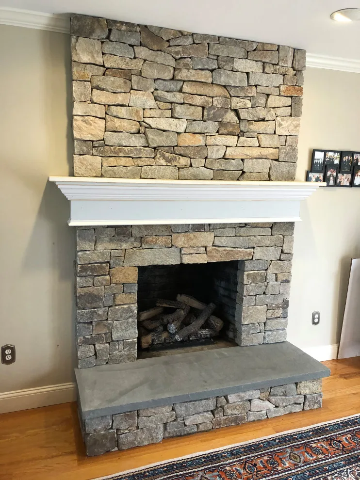 Bespoke Stone Fireplace with Mantel by Hefel Masonry LLC - Photo 2