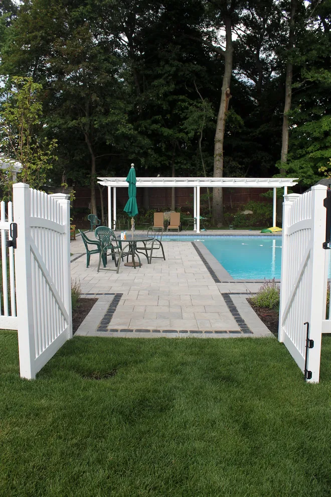 Andover, MA Paver Pool Deck and Natural Stone Walls by Premier Pavers & Hardscape Co - Photo 2