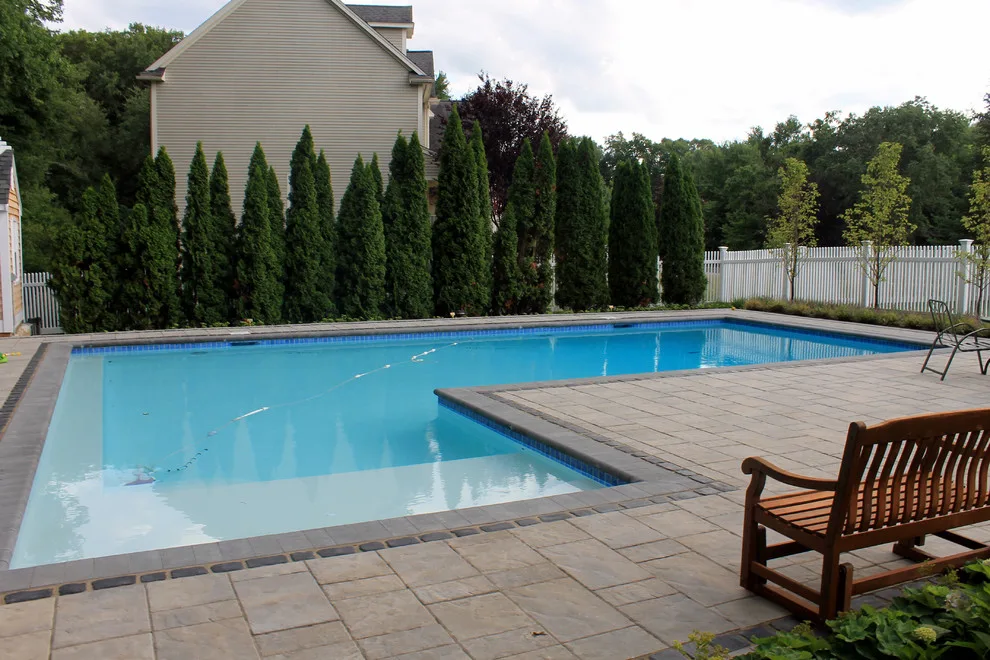 Andover, MA Paver Pool Deck and Natural Stone Walls by Premier Pavers & Hardscape Co - Photo 3