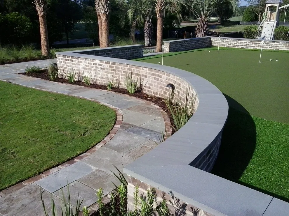 Bluestone and Travertine Hardscaping by Charleston Cobble Company, LLC - Photo 3