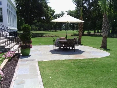 Bluestone and Travertine Hardscaping by Charleston Cobble Company, LLC - Photo 2