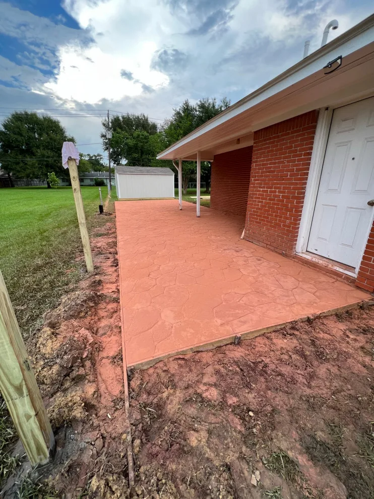 Rear Patio Stamp A by Flores Concrete - Photo 21