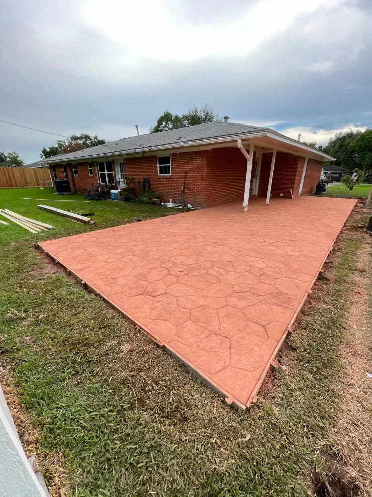 Rear Patio Stamp A by Flores Concrete - Photo 11