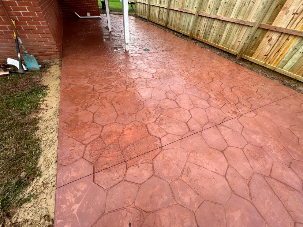 Rear Patio Stamp A by Flores Concrete - Photo 3