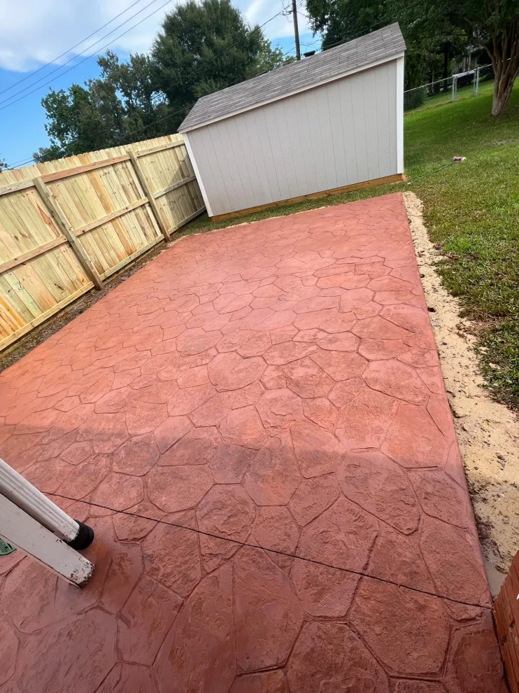 Rear Patio Stamp A by Flores Concrete - Photo 14