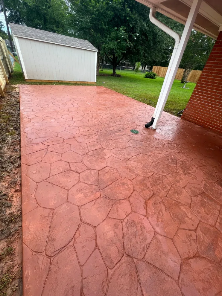Rear Patio Stamp A by Flores Concrete - Photo 20