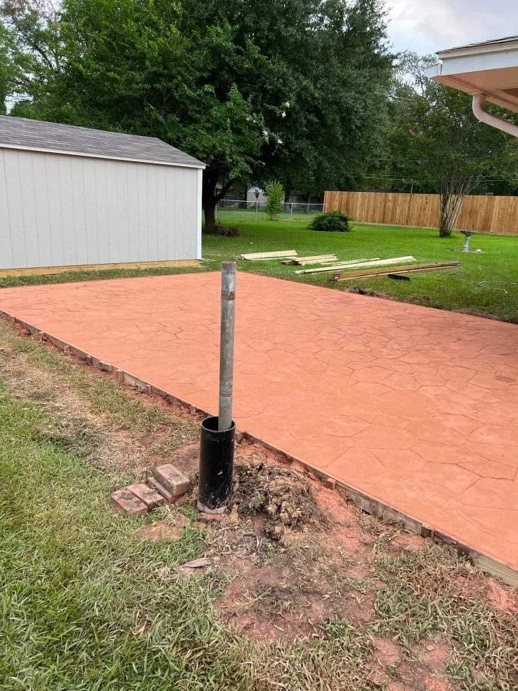 Rear Patio Stamp A by Flores Concrete - Photo 13