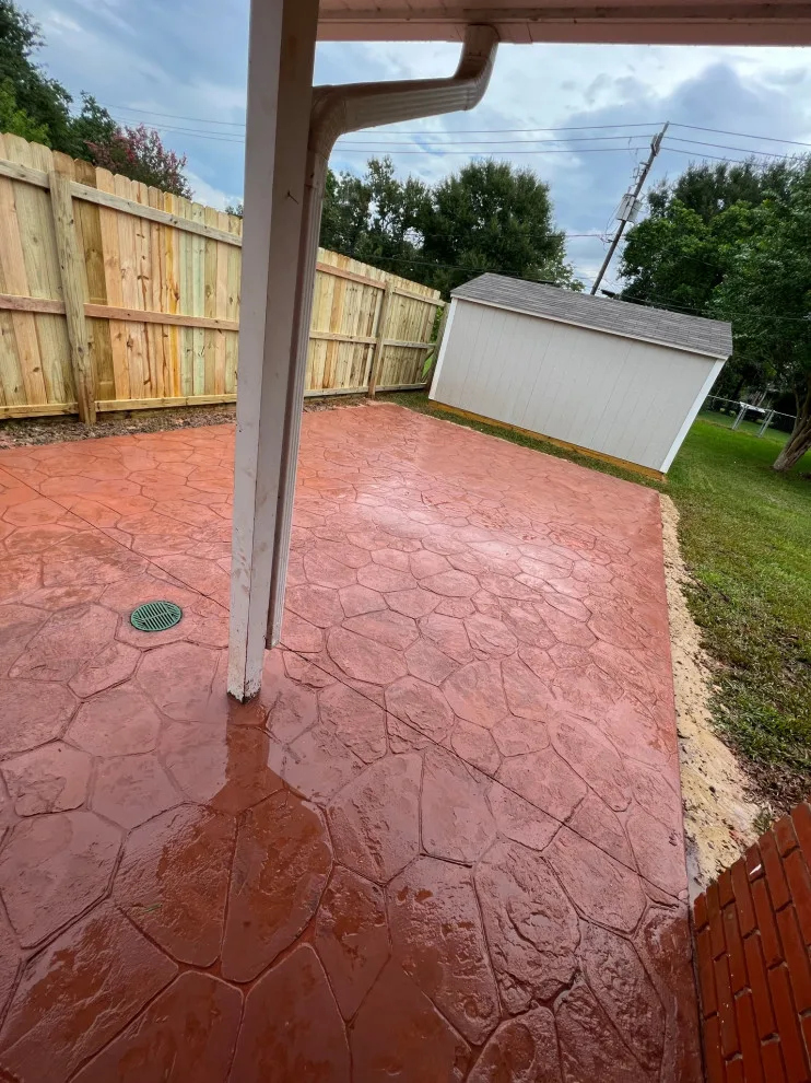 Rear Patio Stamp A by Flores Concrete - Photo 5